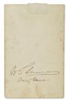 SHERMAN, WILLIAM TECUMSEH. Photograph Signed, W. T. Sherman / Maj. Genl,
